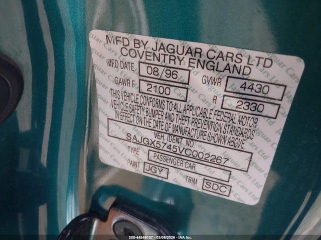 1997 JAGUAR XK8 SAJGX5745VC002267 Photo 8