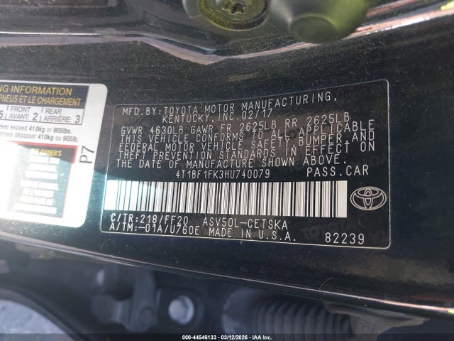 4T1BF1FK3HU740079 Toyota CAMRY SE