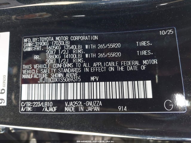 Lexus Gx 550 Premium+ 2025 JTJTBCDX1S5069315 Image 9