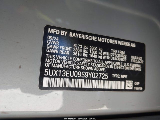 BMW X5 Sdrive40i 2025 5UX13EU09S9Y02725 Image 9