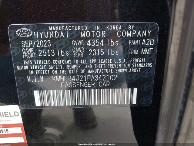 KMHL34J21PA342102 Hyundai Sonata Limited