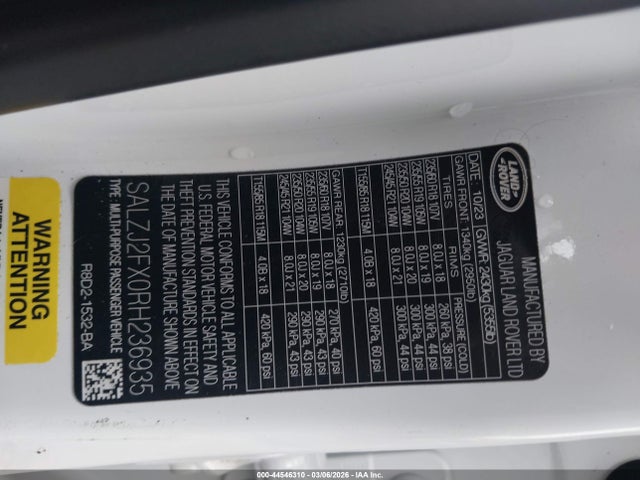 2024 LAND ROVER RANGE ROVER EVOQUE SALZJ2FX0RH236935 Photo 8