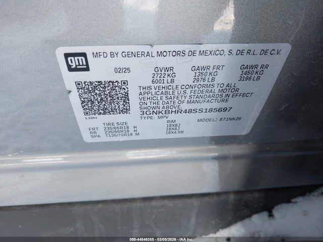3GNKBHR48SS185697 Chevrolet Blazer Awd 2lt