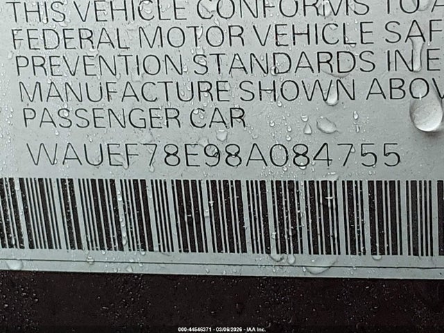 2008 AUDI A4 WAUEF78E98A084755 Photo 8