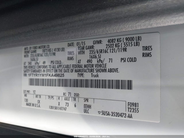 Ford Transit-250 2015 1FTYR1YM1FKA49825 Image 9