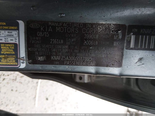 KNAFZ5A30G5517380 KIA FORTE SX
