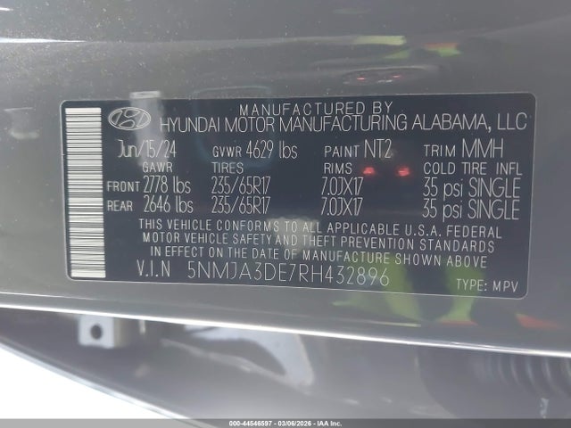 Hyundai TUCSON SE 2024 5NMJA3DE7RH432896 Image 9