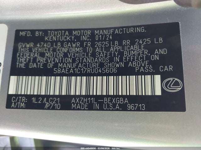 2024 LEXUS ES 300H 58AEA1C17RU045606 Photo 8