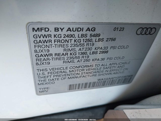2023 AUDI Q5 WA1GAAFY2P2097905 Photo 8