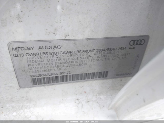 2013 AUDI S4 WAUBGAFL8DA199372 Photo 8