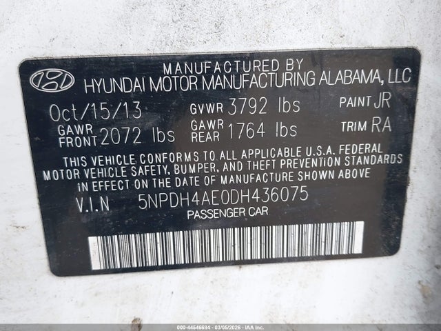 2013 HYUNDAI ELANTRA 5NPDH4AE0DH436075 Photo 8