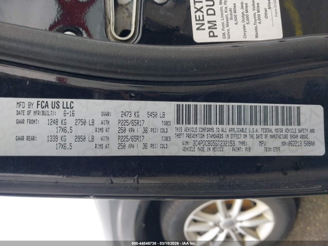 Dodge Journey Sxt 2016 3C4PDCBG5GT232153 Image 9