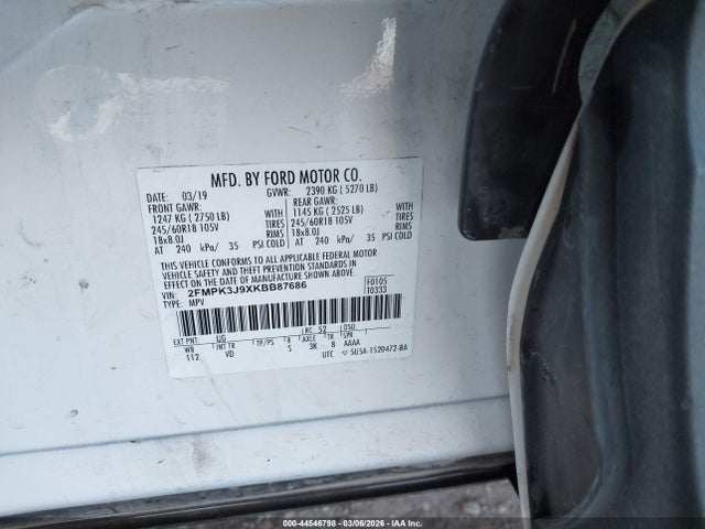 2FMPK3J9XKBB87686 Ford EDGE SEL