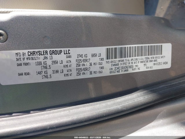 Aukcja sprzedaży 2013 Chrysler Town & Country Touring, vin: 2C4RC1BG4DR670659, numer aukcji: 44546833