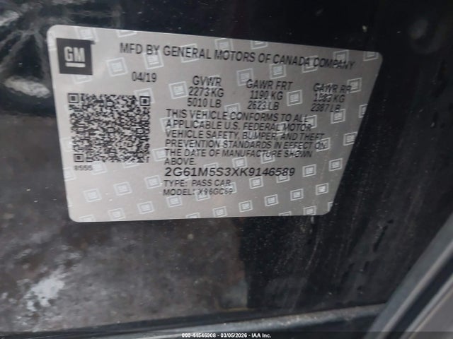 2019 CADILLAC XTS 2G61M5S3XK9146589 Photo 8