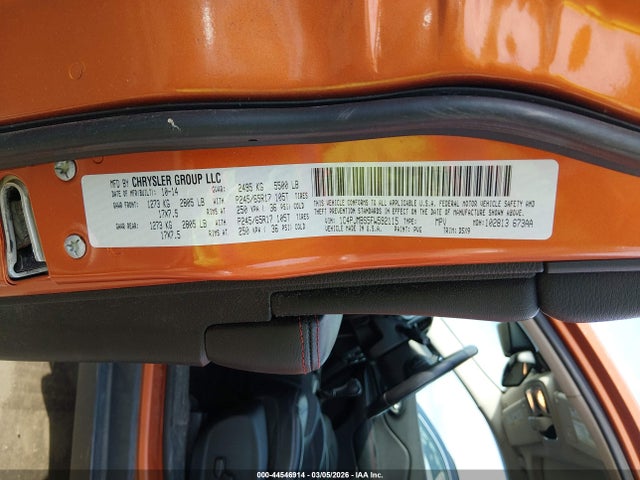 2015 Jeep Cherokee Trailhawk მანქანა იყიდება აუქციონზე, vin: 1C4PJMBS5FW592115, აუქციონის ნომერი: 44546914