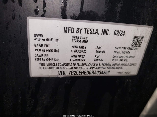 2024 TESLA CYBERTRUCK 7G2CEHED0RA034862 Photo 8