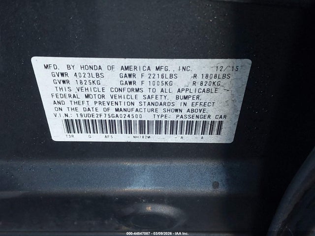 2016 ACURA ILX 19UDE2F75GA024500 Photo 8