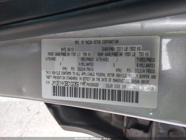 Aukcja sprzedaży 2011 Mazda Mazda2 Touring, vin: JM1DE1HY0B0102369, numer aukcji: 44547089