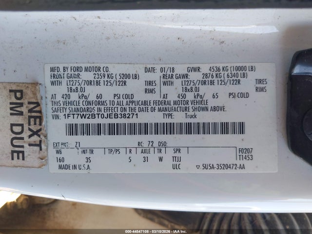 2018 FORD F-250 1FT7W2BT0JEB38271 Photo 8