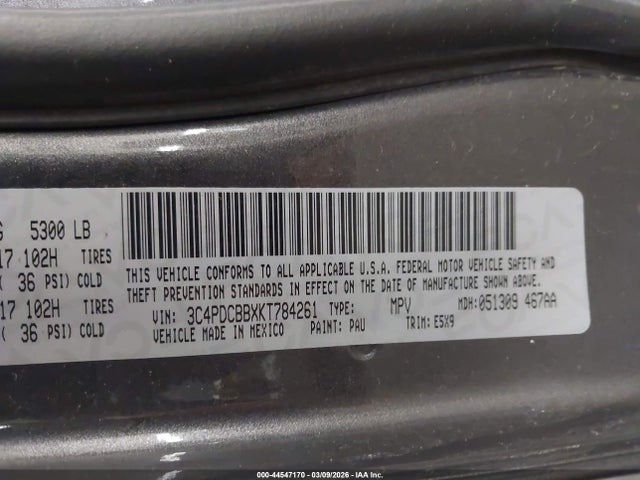 2019 DODGE JOURNEY 3C4PDCBBXKT784261 Photo 8