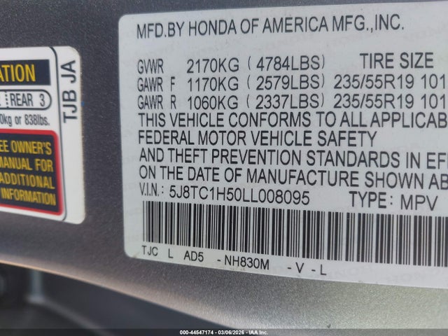 2020 ACURA RDX 5J8TC1H50LL008095 Photo 8