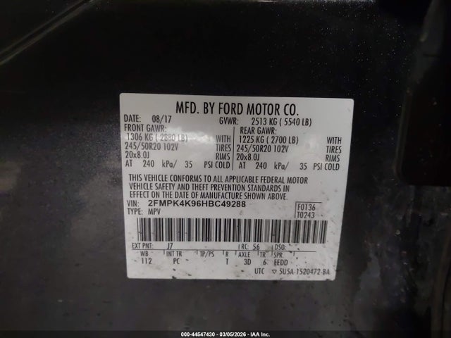 Ford Edge Titanium 2017 2FMPK4K96HBC49288 Image 9