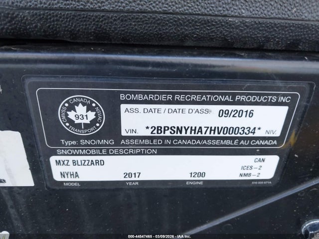 Ski Doo Other 2017 2BPSNYHA7HV000334 Image 9