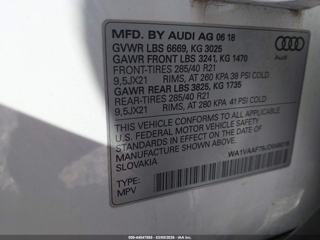 2018 AUDI Q7 WA1VAAF79JD048016 Photo 8