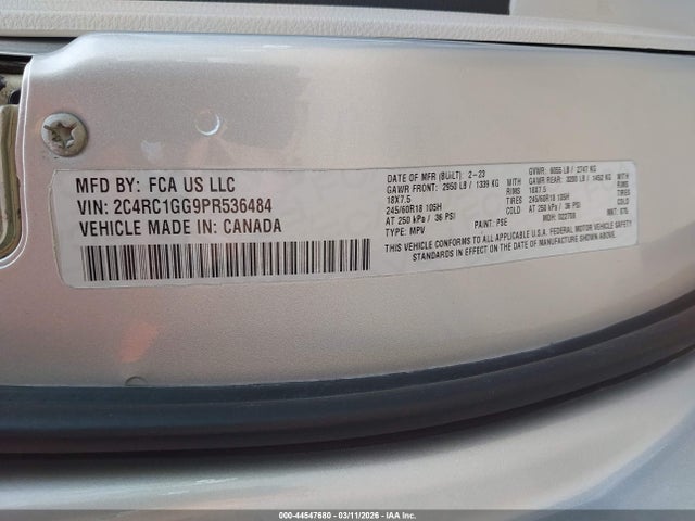 2023 CHRYSLER PACIFICA 2C4RC1GG9PR536484 Photo 8