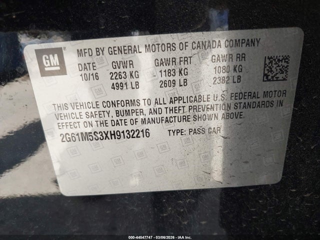 2017 CADILLAC XTS 2G61M5S3XH9132216 Photo 8