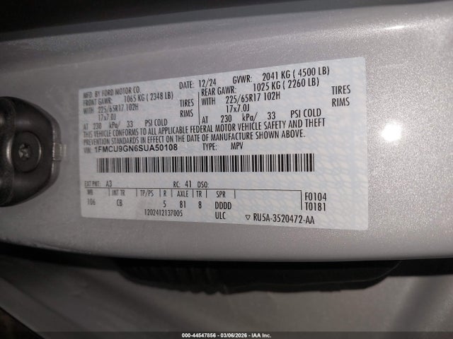 2025 FORD ESCAPE 1FMCU9GN6SUA50108 Photo 8