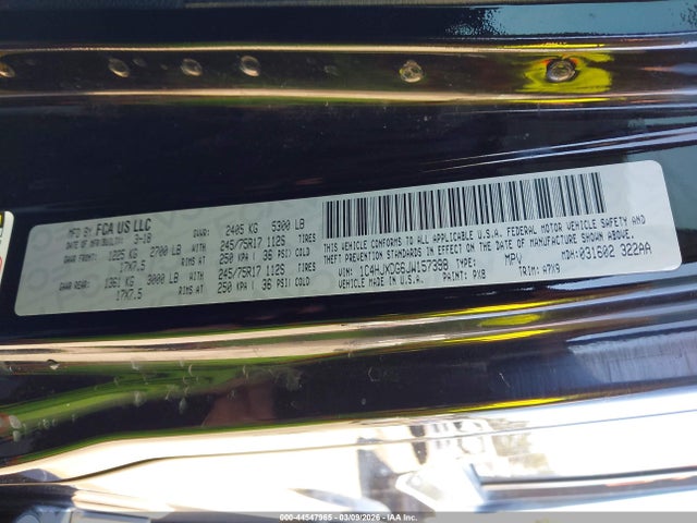 1C4HJXDG6JW157398 Jeep Wrangler Unlimited Sport 4x4