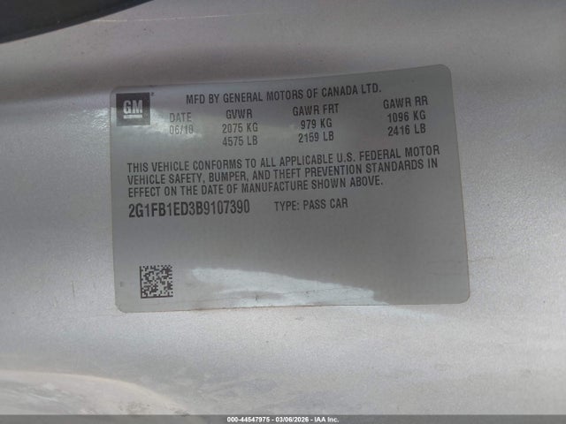 Продажа на аукционе авто 2011 Chevrolet Camaro 1lt, vin: 2G1FB1ED3B9107390, номер лота: 44547975