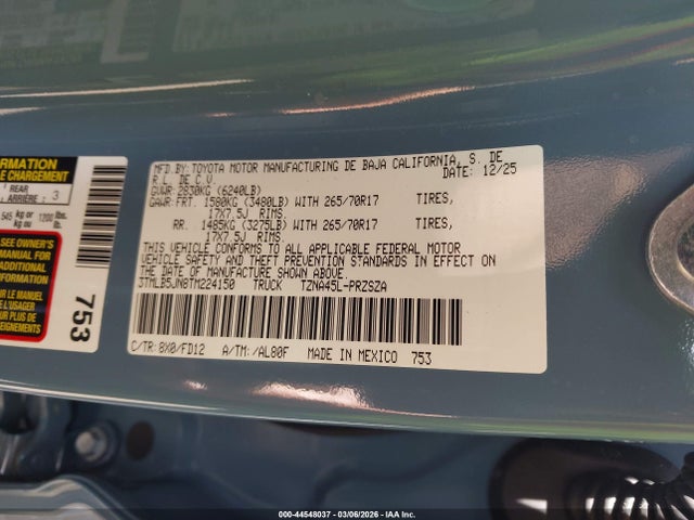 Toyota Tacoma Trd Off Road 2026 3TMLB5JN8TM224150 Image 9
