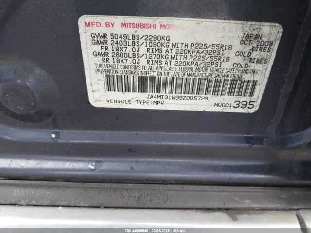 2009 MITSUBISHI OUTLANDER JA4MT31W99Z005729 Photo 8