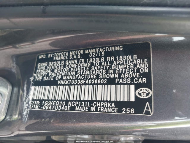 Toyota YARIS L 2015 VNKKTUD38FA036802 Image 9