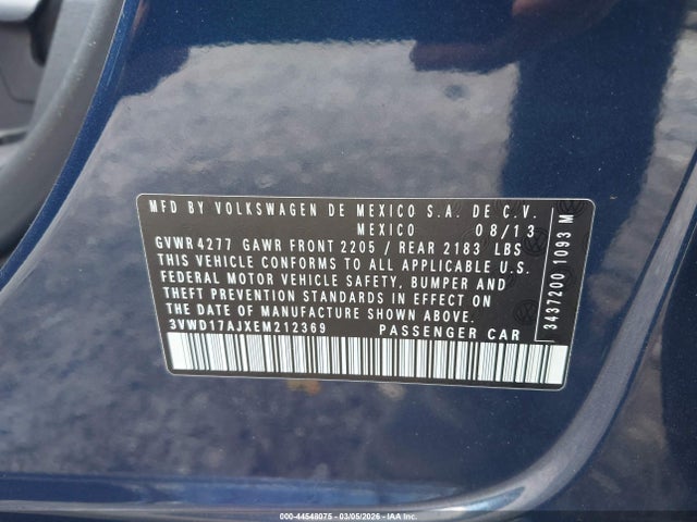3VWD17AJXEM212369 Volkswagen Jetta 1.8t Se