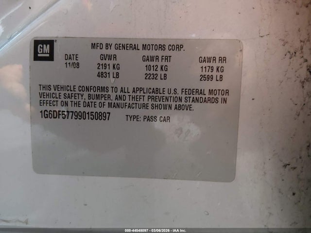 2009 CADILLAC CTS 1G6DF577990150897 Photo 8