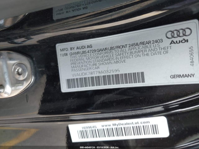 2009 AUDI A5 WAUDK78T79A032595 Photo 8