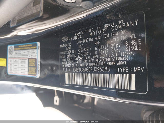 KM8JU3AG5FU095383 Hyundai TUCSON SE