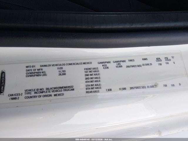 2021 Freightliner M2 106 მანქანა იყიდება აუქციონზე, vin: 3ALACWD28MDMU9552, აუქციონის ნომერი: 44548145