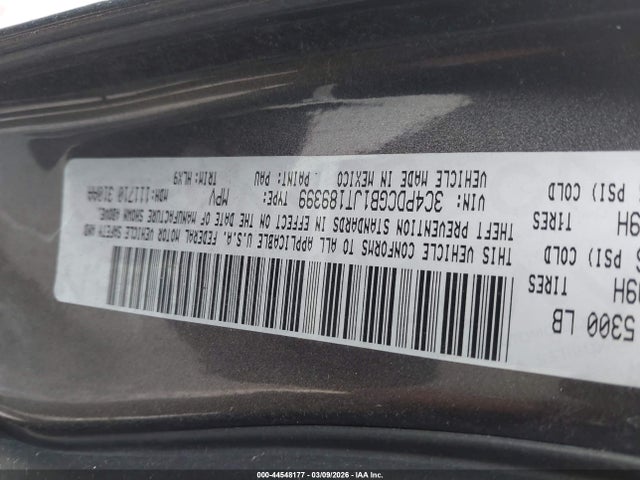 Продажа на аукционе авто 2018 Dodge Journey Crossroad, vin: 3C4PDCGB1JT189399, номер лота: 44548177