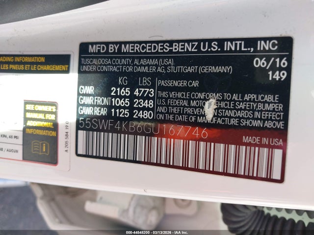 55SWF4KB6GU167746 Mercedes-Benz C 300 4matic