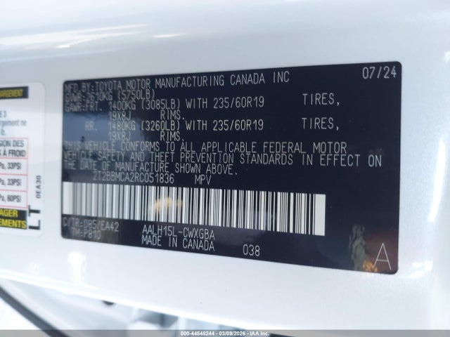 Продаж на аукціоні авто 2024 Lexus Rx 350h Premium, vin: 2T2BBMCA2RC051836, номер лоту: 44548244