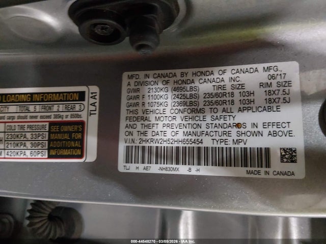 Honda CR-V EX 2017 2HKRW2H52HH655454 Image 9