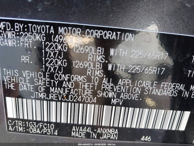 2018 TOYOTA RAV4 HYBRID JTMRJREV3JD247004 Photo 8