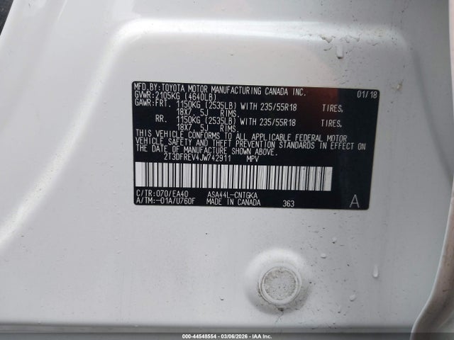 Toyota Rav4 Limited 2018 2T3DFREV4JW742911 Image 9