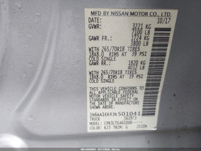 2018 NISSAN TITAN 1N6AA1EK4JN501041 Photo 8