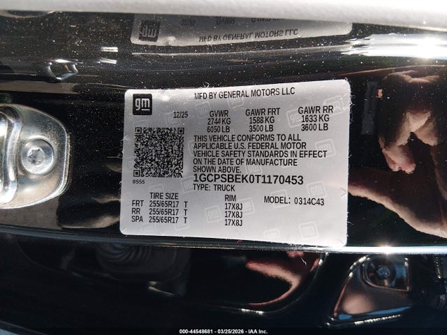1GCPSBEK0T1170453 Chevrolet Colorado Wt
